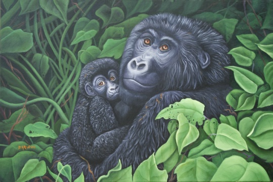 Mom & Baby Gorilla